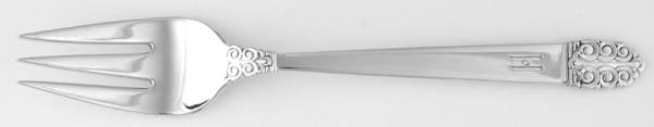 Northern Lights (Sterling, 1946, Glossy) Monogram Individual Salad Fork