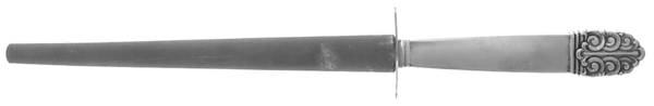 Northern Lights (Sterling, 1946, Glossy) Large Knife Sharpener-Steel Rod w/Sterling Guard