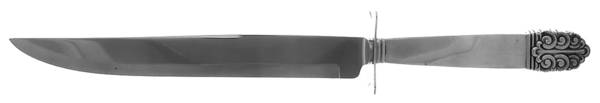 Northern Lights (Sterling, 1946, Glossy) Large Carving/Roast Knife StnlBl w/Sterling Guard