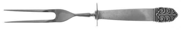 Northern Lights (Sterling, 1946, Glossy) Small Carving Fork W/Sterling Guard