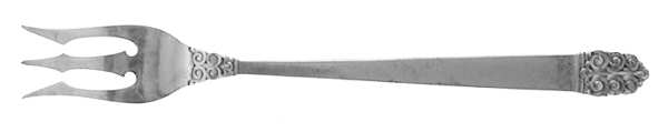 Northern Lights (Sterling, 1946, Glossy) Short Handle Pickle/Olive Fork by International Silver