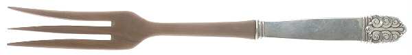 Northern Lights (Sterling, 1946, Glossy) Salad Serving Fork with Wooden Prongs