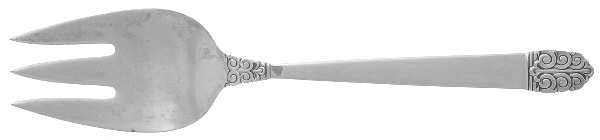 Northern Lights (Sterling, 1946, Glossy) Medium Solid Cold Meat Serving Fork by International Silver