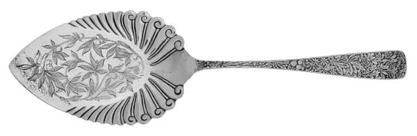 Normandie (Silverplate, 1887) Large Solid Bright Cut Pie Knife