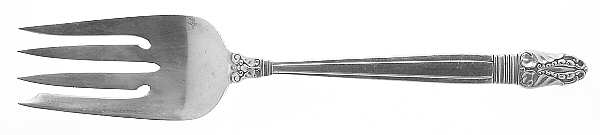 Norse (Sterling, 1937) Large Solid Cold Meat Serving Fork