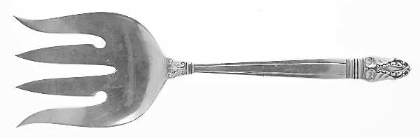 Norse (Sterling, 1937) Large Solid Fish Serving Fork