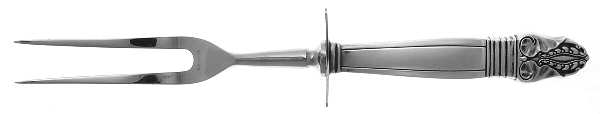 Norse (Sterling, 1937) Lg Carving/Roast Fork-Stn Prong w/Sterling Guard