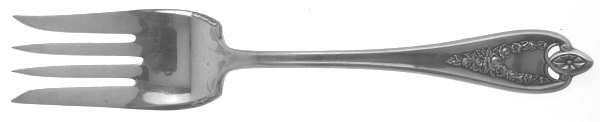 Old Colony (Silverplate, 1911) Medium Solid Cold Meat Serving Fork by International Silver
