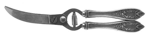 Old Colony (Silverplate, 1911) Poultry Shears with Stainless Blades