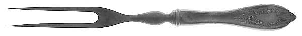 Old Colony (Silverplate, 1911) Small Steak Carving Fork with Stainless Prongs