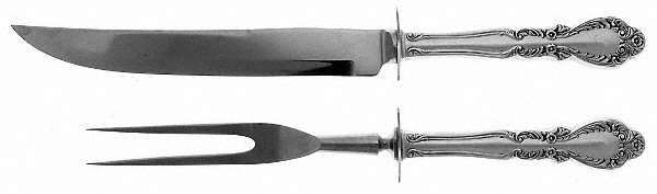 Old Charleston (Sterling, 1951) Small Steak 2-Piece Carving Set w/Stainless Blade