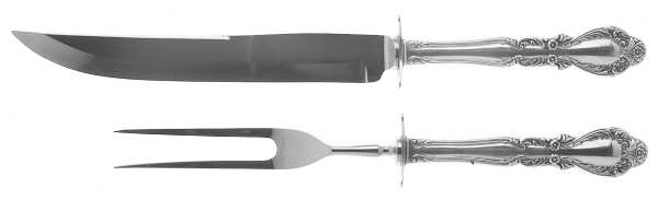 Old Charleston (Sterling, 1951) Small Stainless Blade 2-Piece Steak Carving Set