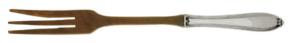 Old English (Sterling, 1917) Salad Serving Fork with Wooden Prongs
