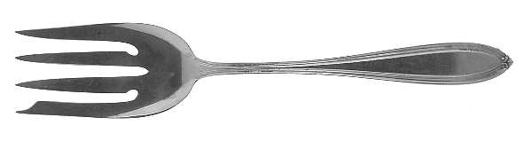 Old English (Sterling, 1917) Medium Solid Cold Meat Serving Fork