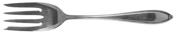 Old English (Sterling, 1917) Small Solid Cold Meat Serving Fork