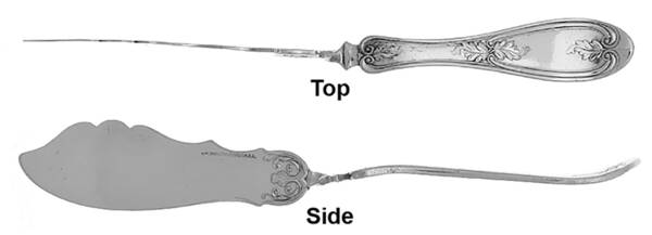 Olive (Silverplate, 1848) Flat Twisted Handle Master Butter Knife
