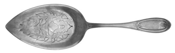 Olive (Silverplate, 1848) Large Solid Bright Cut Pie Knife