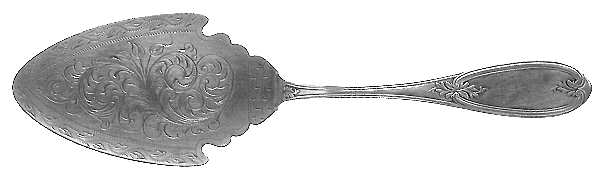 Olive (Silverplate, 1848) Large Solid Bright Cut Pie Knife