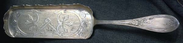 Olive (Silverplate, 1848) Large Flat Handle Crumb Knife/Crumber
