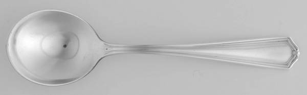 One (Silverplate) Round Bowl Soup Spoon (Gumbo)