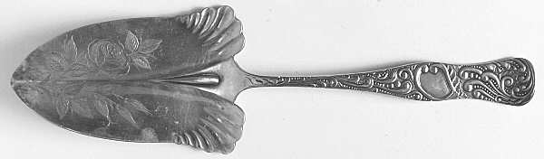 Opal (Silverplate, 1890) Large Solid Bright Cut Pie Knife