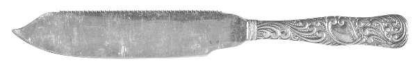 Opal (Silverplate, 1890) Large Solid Piece Cake Knife
