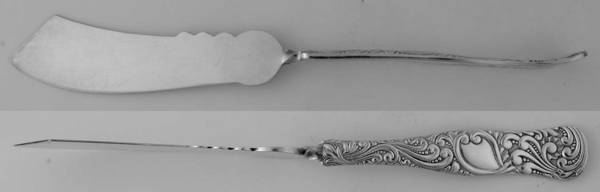 Opal (Silverplate, 1890) Flat Twisted Handle Master Butter Knife