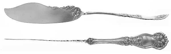Orange Blossom (Silverplate, 1910) Flat Twisted Handle Master Butter Knife