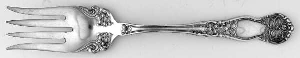 Orange Blossom (Silverplate, 1910) Medium Solid Cold Meat Serving Fork