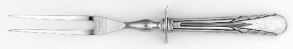 Orchid (Sterling, 1929-1930) Small Carving Fork W/Sterling Guard