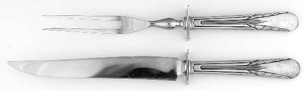 Orchid (Sterling, 1929-1930) 2 Piece Small Carving Set W/ Sterling Guard