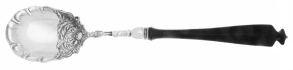 Orient-Venice (Silverplate, 1904) Salad Serving Spoon w/Wood Handle &Silverplate Bow