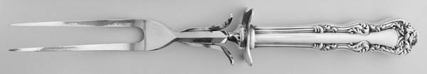 Orient-Venice (Silverplate, 1904) Large Stainless-Prong Roast Carving Fork