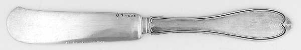 Oval (Silverplate, 1855) Flat Handle Master Butter Knife