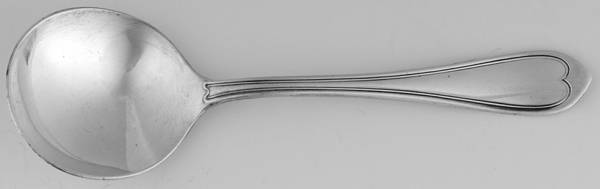 Oval Thread (Silverplate, 1874) Round Bowl Soup Spoon (Bouillon)