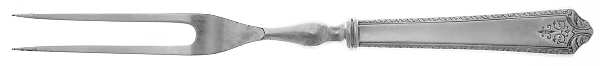 Pageant (Silverplate, 1927) Small Steak Carving Fork with Stainless Prongs