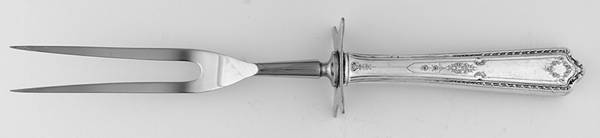 Paisley (Silverplate, 1922) Large Stainless-Prong Roast Carving Fork
