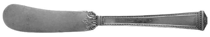 Pantheon (Sterling, 1920, No Monograms) Flat Handle Butter Spreader