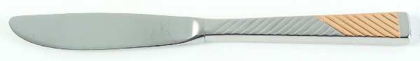 Parquet (Stainless, Gold Accent) Flat Handle Master Butter Knife