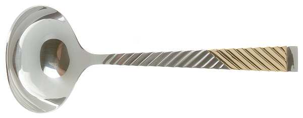 Parquet (Stainless, Gold Accent) Solid Gravy Ladle