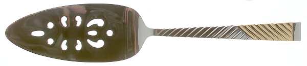 Parquet (Stainless, Gold Accent) Pierced All Stainless Pie Server