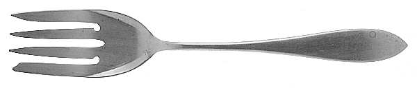 Patria (Sterling, 1918) Small Solid Cold Meat Serving Fork