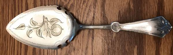 Persian (Silverplate, 1871) Large Solid Bright Cut Pie Knife