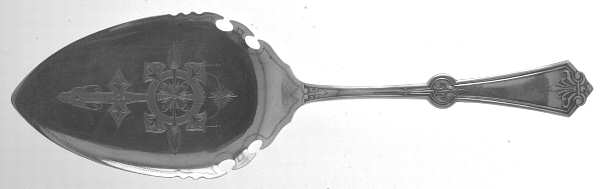 Persian (Silverplate, 1871) Large Solid Bright Cut Pie Knife