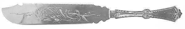 Persian (Silverplate, 1871) Solid Bright Cut Cake Saw