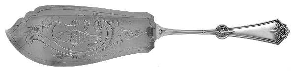 Persian (Silverplate, 1871) Bright Cut Large Solid Fish Server