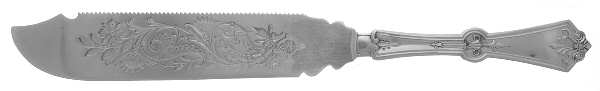 Persian (Silverplate, 1871) Solid Bright Cut Cake Saw
