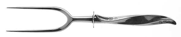 Pine Spray (Sterling, 1957) Small Steak Carving Fork with Stainless Prongs