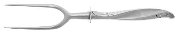 Pine Spray (Sterling, 1957) Small Steak Carving Fork with Stainless Prongs by International Silver