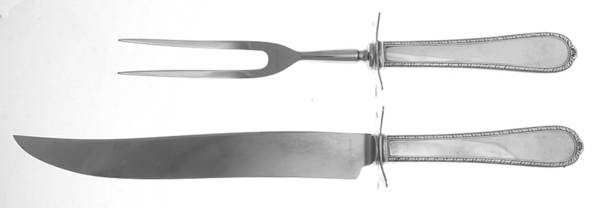 Pine Tree (Sterling, 1927) Large 2-Piece Roast Carving Set w/ Stainless Blade